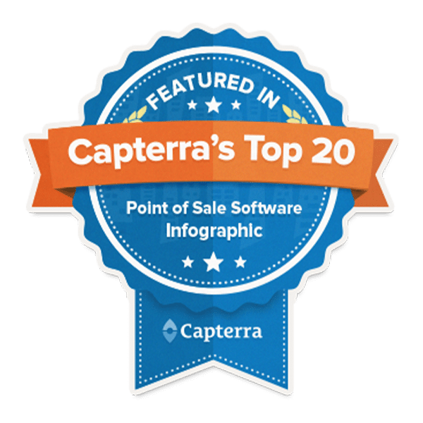 award 5 capterra's top 20 Point of Sale software infographic