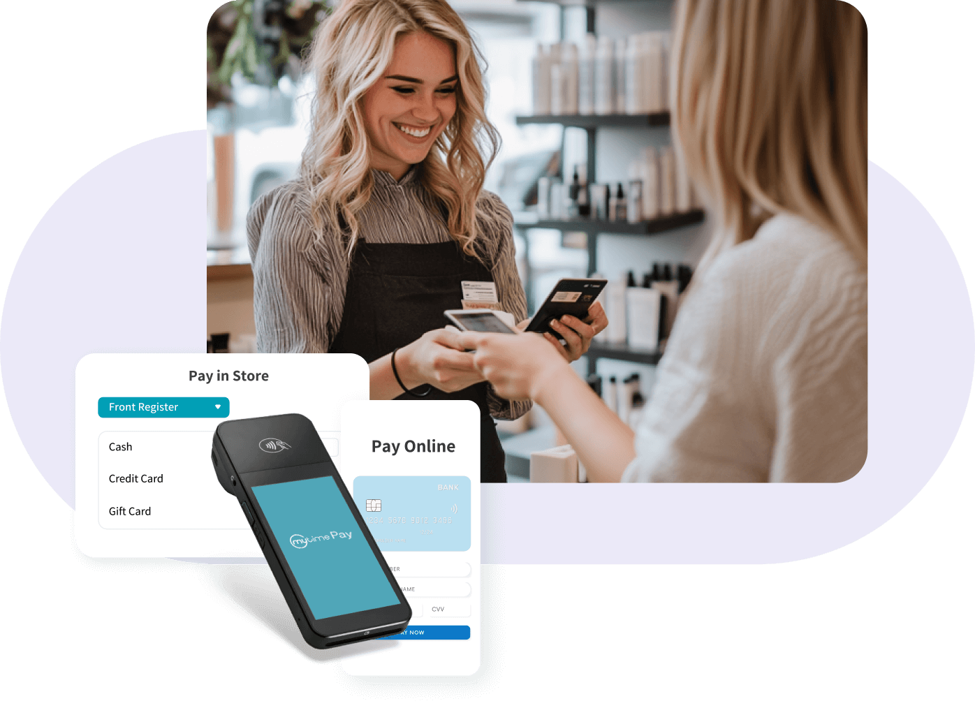 myTime lets customers pay in multiple ways